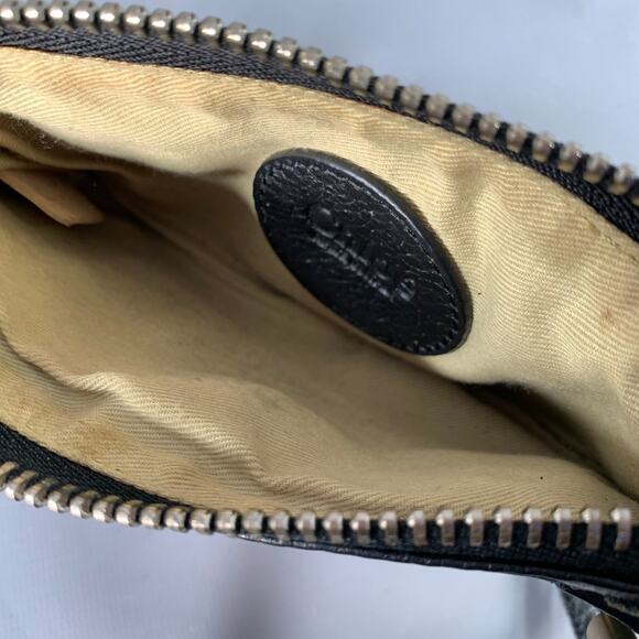 CHLOE Paddington Clutch Black Gold Pebble Grain Leather Handbag - Picture 4 of 7